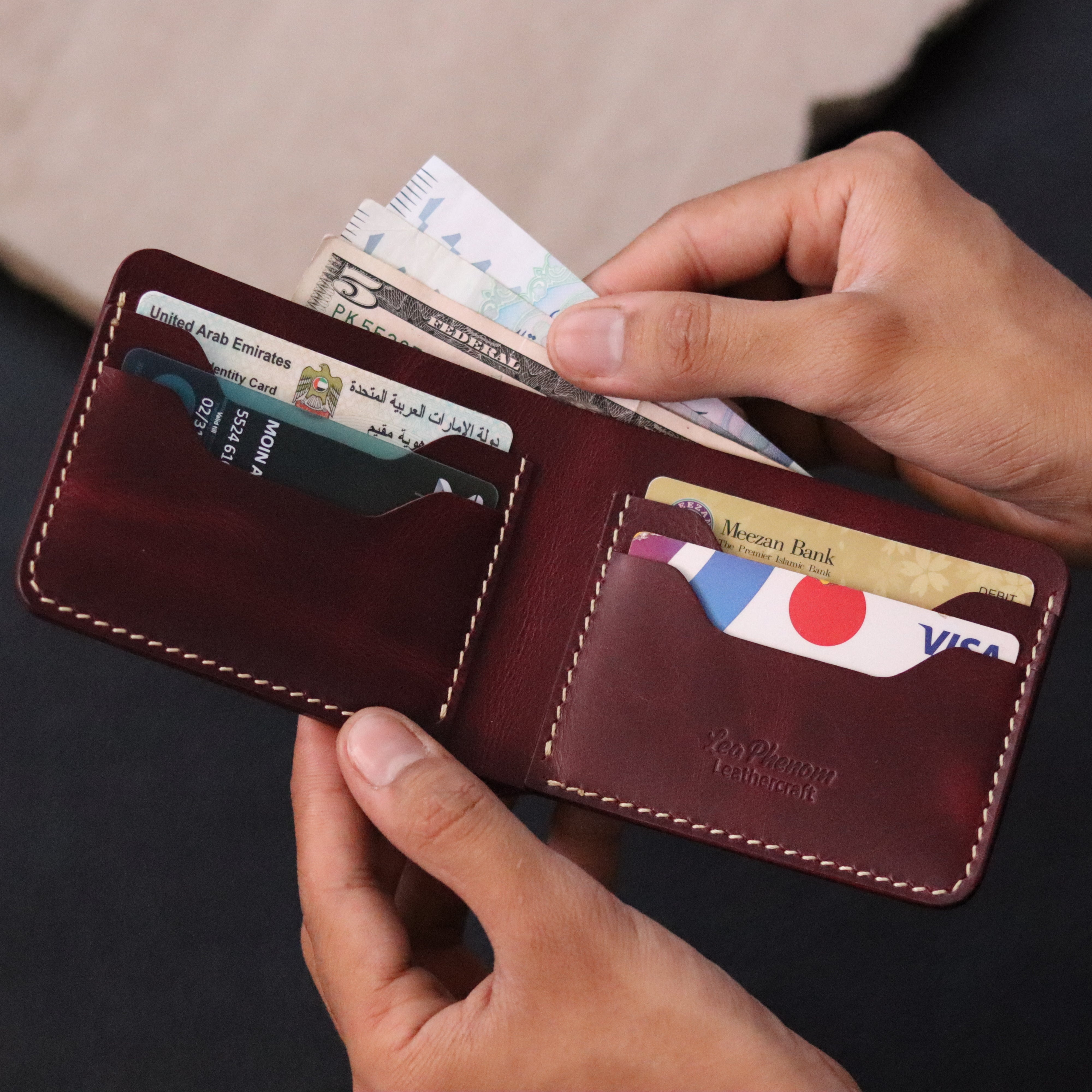 B1-BIFOLD LEATHER WALLET