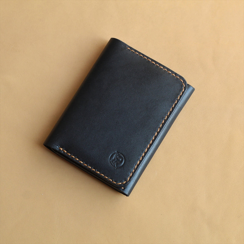 MADE IN PAKISTAN - VB1-VERTICAL WALLET (BLACK) - LEATHER GOOD IN