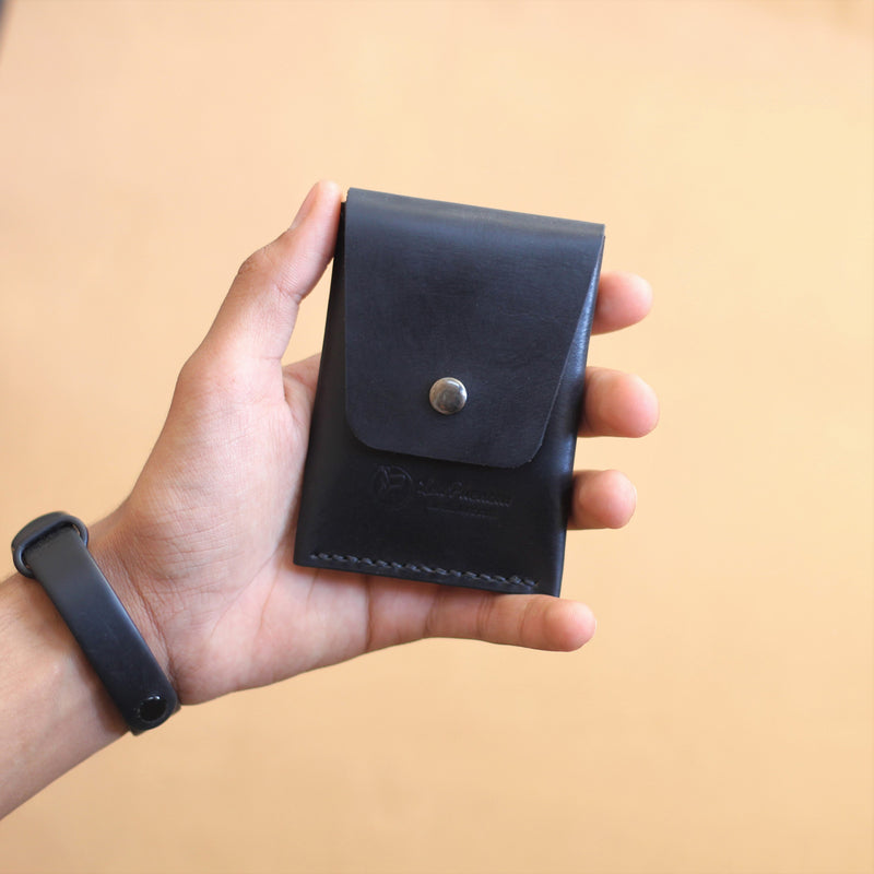 Minimalist Peace Symbol Card Wallet - LuckySevenleather