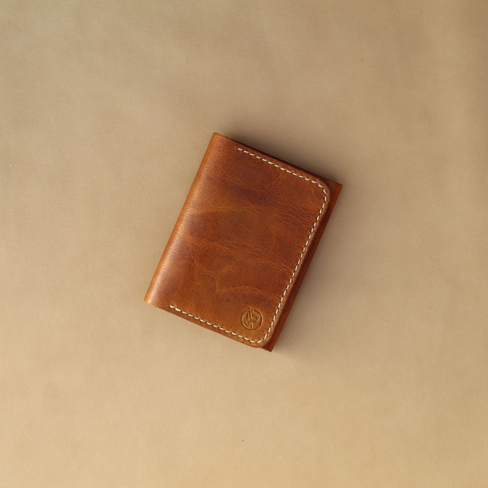 VB1-VERTICAL WALLET (DARK TAN)