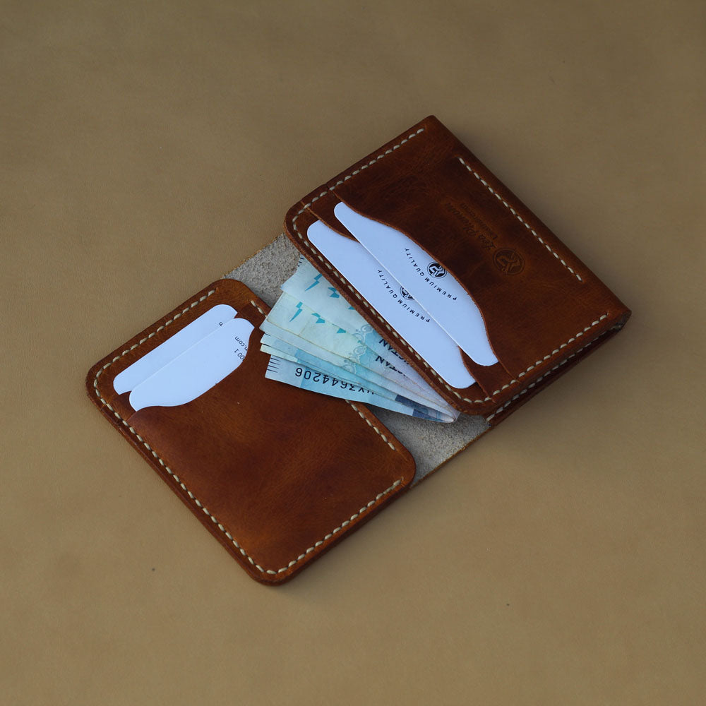 VB1-VERTICAL WALLET (DARK TAN)