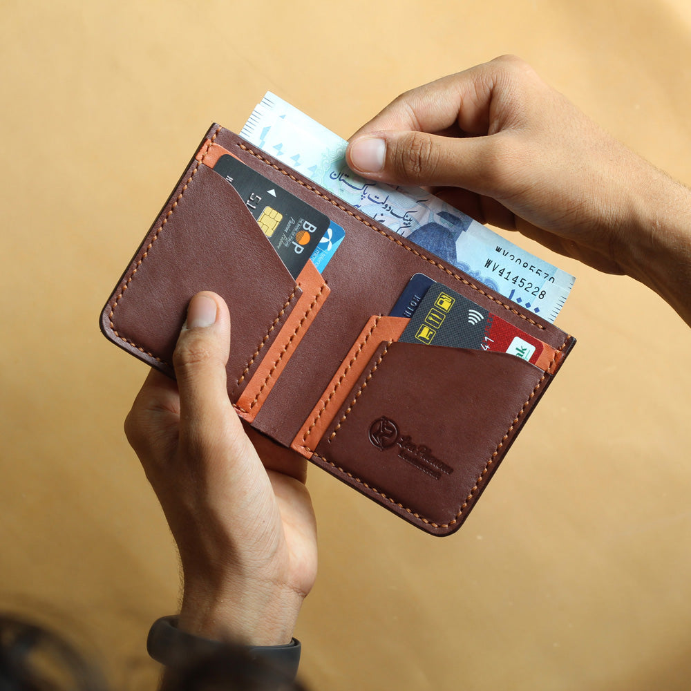 VB4-VERTICAL WALLET (BUCK BROWN)