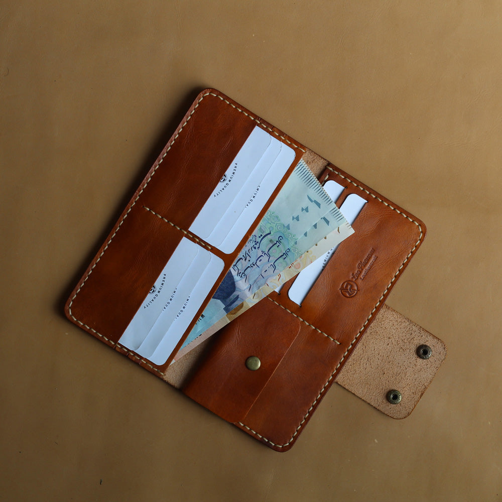 L1 LONG WALLET (DARK TAN)