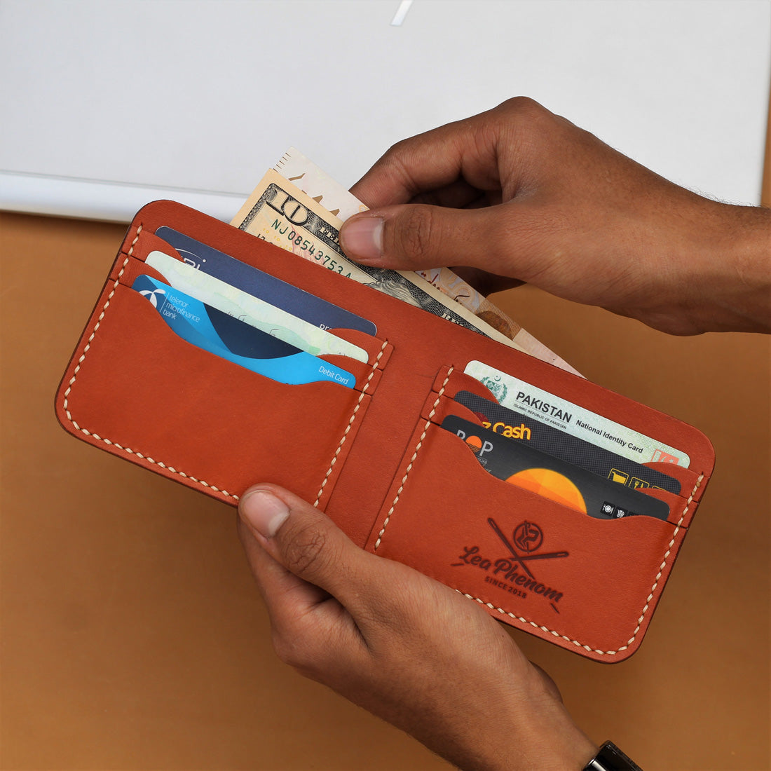 B6-BIFOLD WALLET (ORANGE)